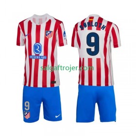 Atlético de Madrid Alexander Sorloth 9 Fodboldtrøjer Børn Hjemmebanesæt 2025/26 Kort ærmer